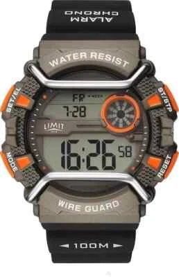 Reloj deportivo digital Limit 5897 gris y naranja para hombre Foto 1 de 3