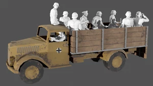 Segunda Guerra Mundial Afrika Korps DAK Troop Carrier - Set B - Juego de 10 figuras - Imagen 1 de 9