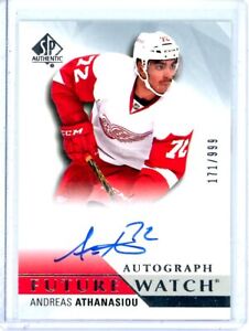 2015-16 SP Authentic Future Watch Autograph Andreas Athanasiou RC AUTO /999 HAWK