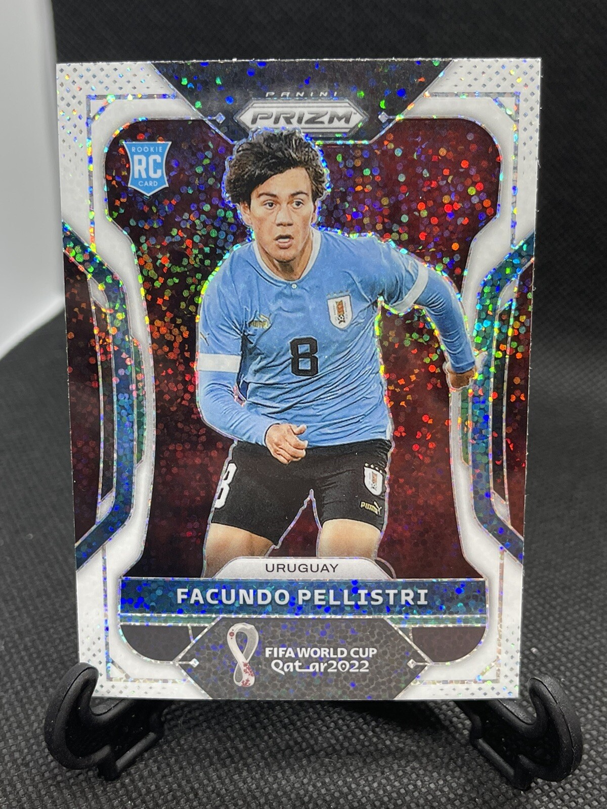 FACUNDO PELLISTRI 2022 PRIZM WORLD CUP SOCCER WHITE SPARKLE RC SSP #275 URUGUAY