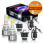 For Lexus IS300 2003-2005 6pcs HID/LED Headlight High Low+Fog Light Bulbs Kit