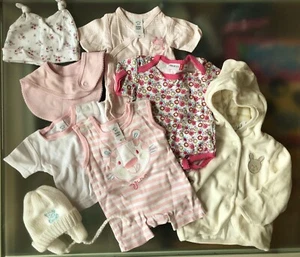 Baby Bekleidungspaket Mädchen 50 / 62 + Babyschlafsack 56/68 - Bild 1 von 5