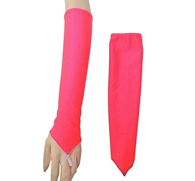 Freestyle disco arm gloves to finger pair matt lycra colour choice