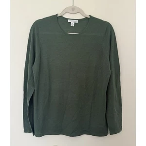 Belford grüner leichter Pullover aus 100% extrafeiner Merinowolle mit Rundhalsausschnitt Gr. XL - Bild 1 von 6