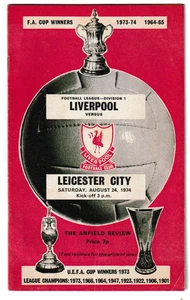 Liverpool v Leicester City 1974/75 División 1 - Imagen 1 de 1