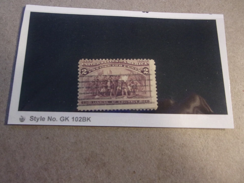 USA Used, 1893 Issue, 2 Cent Columbus Exhibition , Broken Hat Issue, Scott #231c - Image 1 of 1