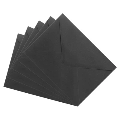 5x7 Envelopes, 50Pcs A7 Size V Flap Invitation Envelopes, Black - Image 1 of 4