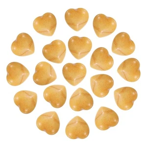 Piedra de cristal natural en forma de corazón de 0,6 pulgadas 20 piezas, amarilla - Imagen 1 de 6