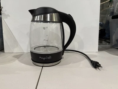 MegaChef 1.8Lt. Glass and Stainless Steel Electric Tea Kettle - Image 1 of 4