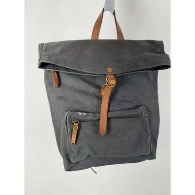 Mochila Madewell Unisex Adultos Lona Campamento Plegable Gris Marrón Cuero Correas Foto 1 de 4