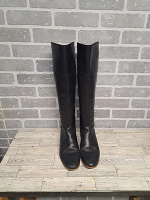 Franco Sarto Roxanna Women's Black Leather Studded Riding Boot Size 9M - Image 1 of 4