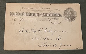 1896 HOMESTEAD PA WAGNER BRIEF LESEN! CHAPMAN BROS PHILADELPHIA PA MÜNZHÄNDLER - Bild 1 von 2