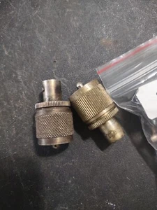 2PCS BNC Female to UHF Male Coax Cable Connector RF Adapter For PL-259  - Picture 1 of 5