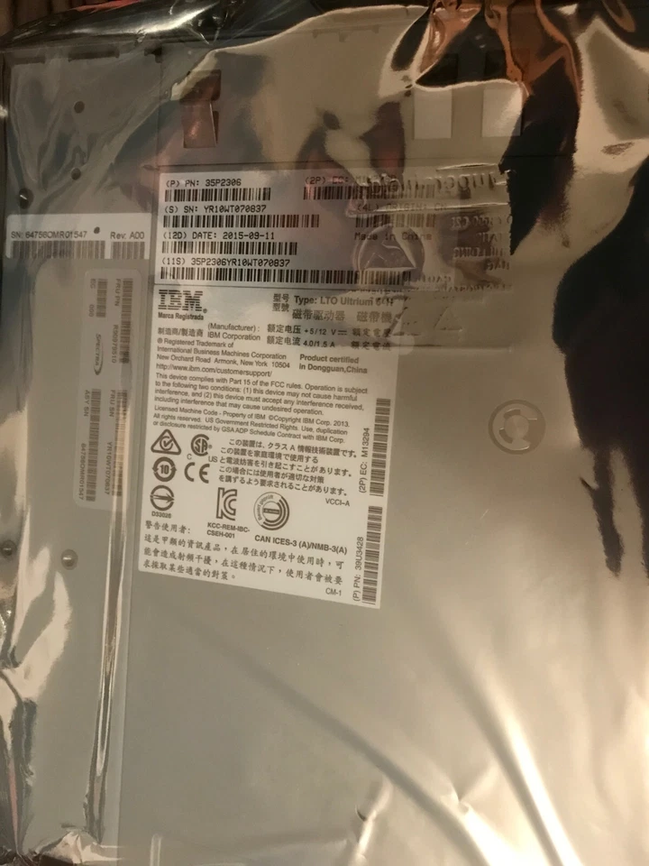 Spectra Logic LTO-6 HH T50e Library TAPE DRIVE FC 35P2306 90979510 IBM LTO6 - Image 1 of 1