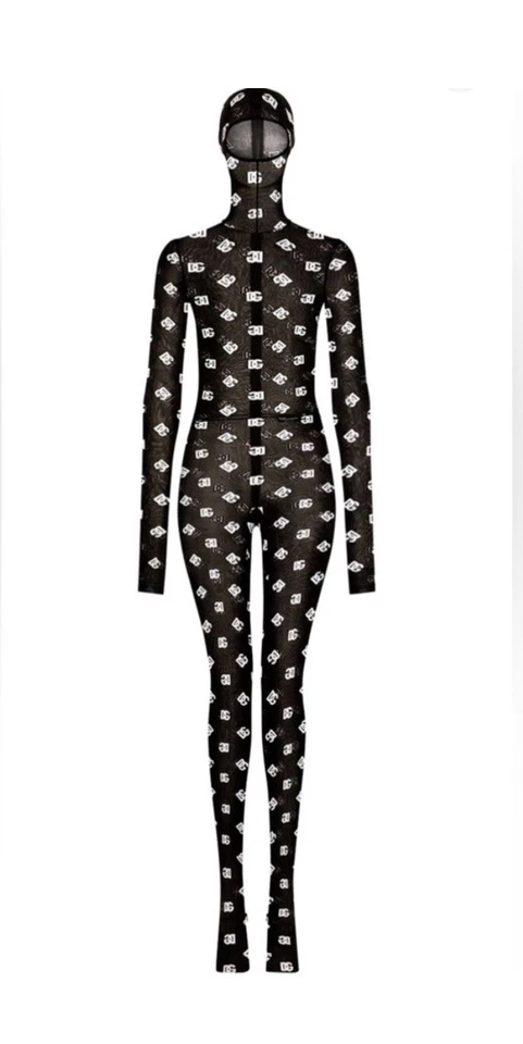 Body Jersey Dolce & Gabbana Logo Con Capucha Transparente Nuevo Sin Etiquetas Talla 40 EE. UU. 4 Foto 1 de 4