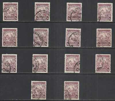 BARBADOS SCOTT 201 USED x 14 - 1938 2sh6p BROWN VIOLET ISSUE (C)  CAT $31.50 - Image 1 of 2