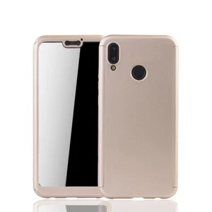 Etui Komórka Ochrona do Huawei P20 Lite Full Case Cover Ochrona wyświetlacza Bumper Złote - Zdjęcie 1 z 4