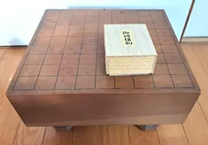Japanese Chess Wooden Shogi Board Game with Koma Piece 13.8×12.2×H8.3inch FS - Picture 1 of 10
