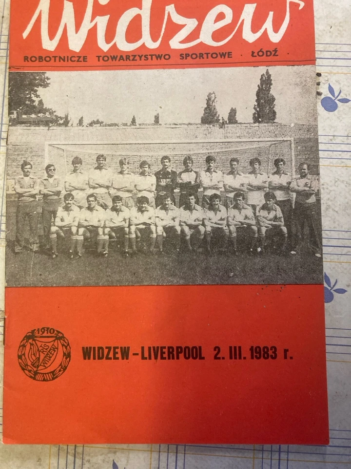 WIDZEW LODZ v LIVERPOOL 2nd March 1983 European Cup - Image 1 of 1