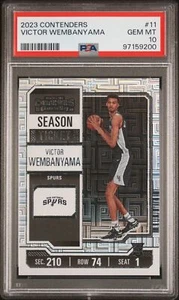 2023 Panini Contenders #11 Victor Wembanyama Rookie Mojo Prizm PSA 10 - Foto 1 di 2