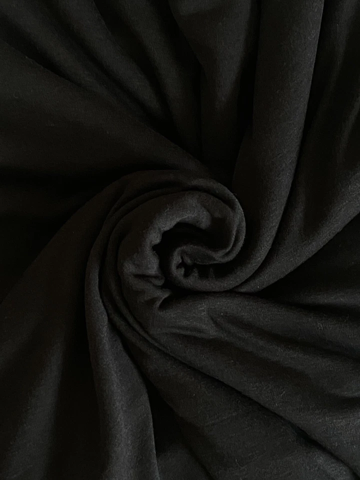 Tencel Organic Cotton Jersey (65 in. wide) Color Black - BY THE YARD - Image 1 of 3