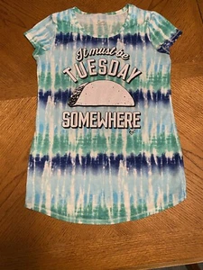 Girls Justice Tie Dye T Shirt Black Size 16 Glitter Taco Tuesday See Photos - Picture 1 of 5