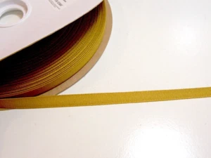 Yellow Grosgrain Ribbon 3/8 inch wide x 6 yards Schiff Antique Gold B52 - Picture 1 of 4