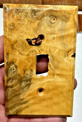 WOW! Cubierta de placa de salida de interruptor estilo palanca de grano de madera vintage eléctrica Z Foto 1 de 4