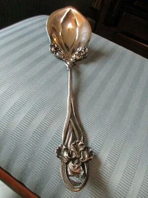 TOWLE IRIS Serving SPOON Open 10 3/4" ART NOUVEAU STERLING SILVER .925 Rare - Image 1 of 4