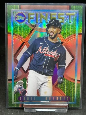 2022 Topps Finest Flashbacks Eddie Rosario Rose Gold Refractor Braves #07/15 - Image 1 of 2