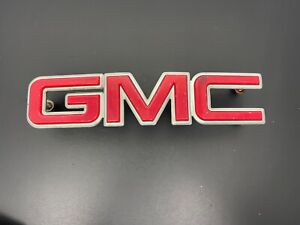1989-1998 GMC Yukon Sierra Truck Savanna Front Grille Script Emblem Badge OEM {+