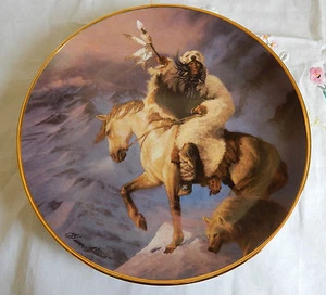 SPIRIT OF THE NORTH WIND FRANKLIN MINT PLATE WESTERN HERITAGE MUSEUM  8 1/4" - Picture 1 of 3
