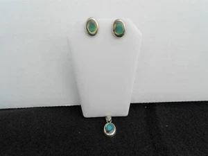 Schöne Ohrringe und Anhänger Abalone und Sterling Silber - Bild 1 von 5