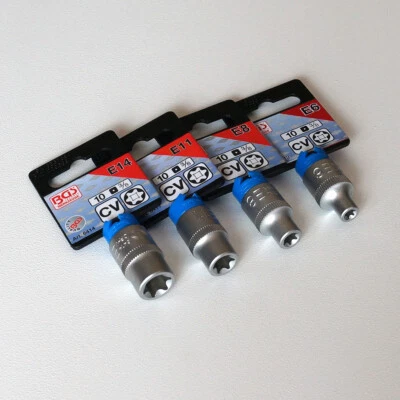 BGS E-Profil Nuss, Steckschlüssel Einsatz Außen Torx, Antrieb (3/8"), SW E4 -E20