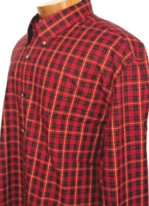Saddlebred 2X Button Front Big and Tall Long Sleeve Shirt NWT Red Plaid Mens New - Picture 1 of 3