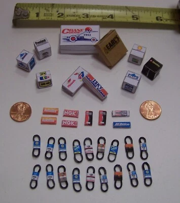 Diorama масштаб 1/24 автозапчасти ремни, вилки, выхлоп и многое другое - Изображение 1 из 4