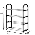 Maximize Shoe Storage Space with this Stylish Metal Shoe Rack in Black