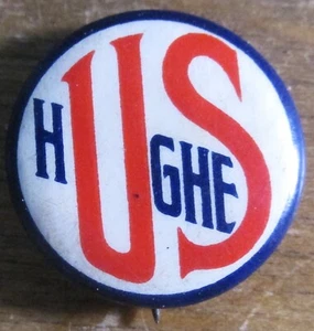 RARE Charles Evans Hughes For President w Large Red US Celluloid Pinback Button - Picture 1 of 2