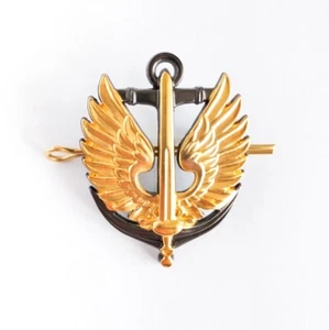 Metallic Barett Abzeichen der ukrainischen Marineinfanterie - Pin Schild Militär Armee - Bild 1 von 3