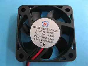 2 pcs Brushless DC Cooling Fan 5V 4010S Blades 40x40x10mm 2Wires Sleeve Bearing - Picture 1 of 3
