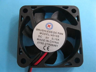 2 pcs Brushless DC Cooling Fan 5V 4010S Blades 40x40x10mm 2Wires Sleeve Bearing - Image 1 of 3