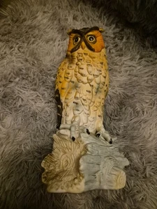 Large Leonardo Collection Vintage Pottery Long Eared Owl Ornament - Picture 1 of 10