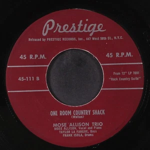 MOSE ALLISON: new ground / one room country shack PRESTIGE 7" Single 45 RPM - Imagen 1 de 2