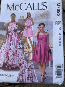 McCall's Sewing Pattern M7895 Misses' Special Occasion Dress David Tutera 8-16 - Picture 1 of 2