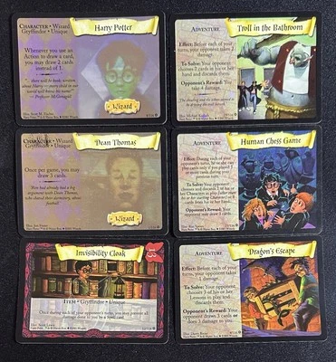 2001 WotC Harry Potter Base Set Holo Foil Lot 8/116 1 4 11 12 19 Dean Thomas - Image 1 of 4