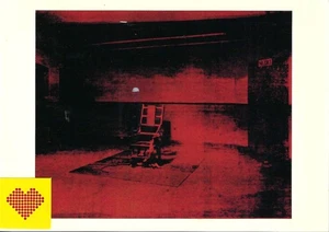 Vintage Postkarte, Andy Warhol, Red Disaster, Museum of Fine Arts, Gemälde, gebraucht - Bild 1 von 2