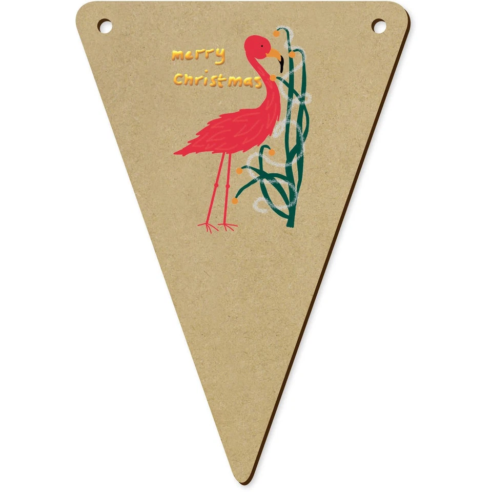 5 x 140mm 'Flamingo Decora para Navidad' Banderas Bunting (BN00085657) Foto 1 de 1