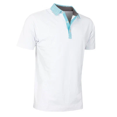 FootJoy Hombre Echados Tulipán Detalle Floral Vines Cuello Polo de Golf 36% OFF - Imagen 1 de 4