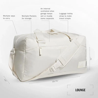 Bolsa de viagem Adidas Lounge Premium esportiva para viagem tamanho único bege alumina - Imagem 1 de 4
