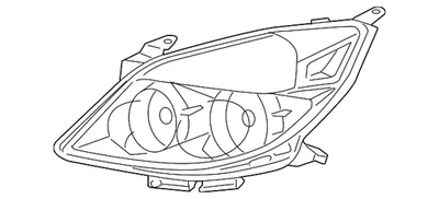 Genuine GM Passenger Side Headlamp Assembly 25854633 - Image 1 of 2